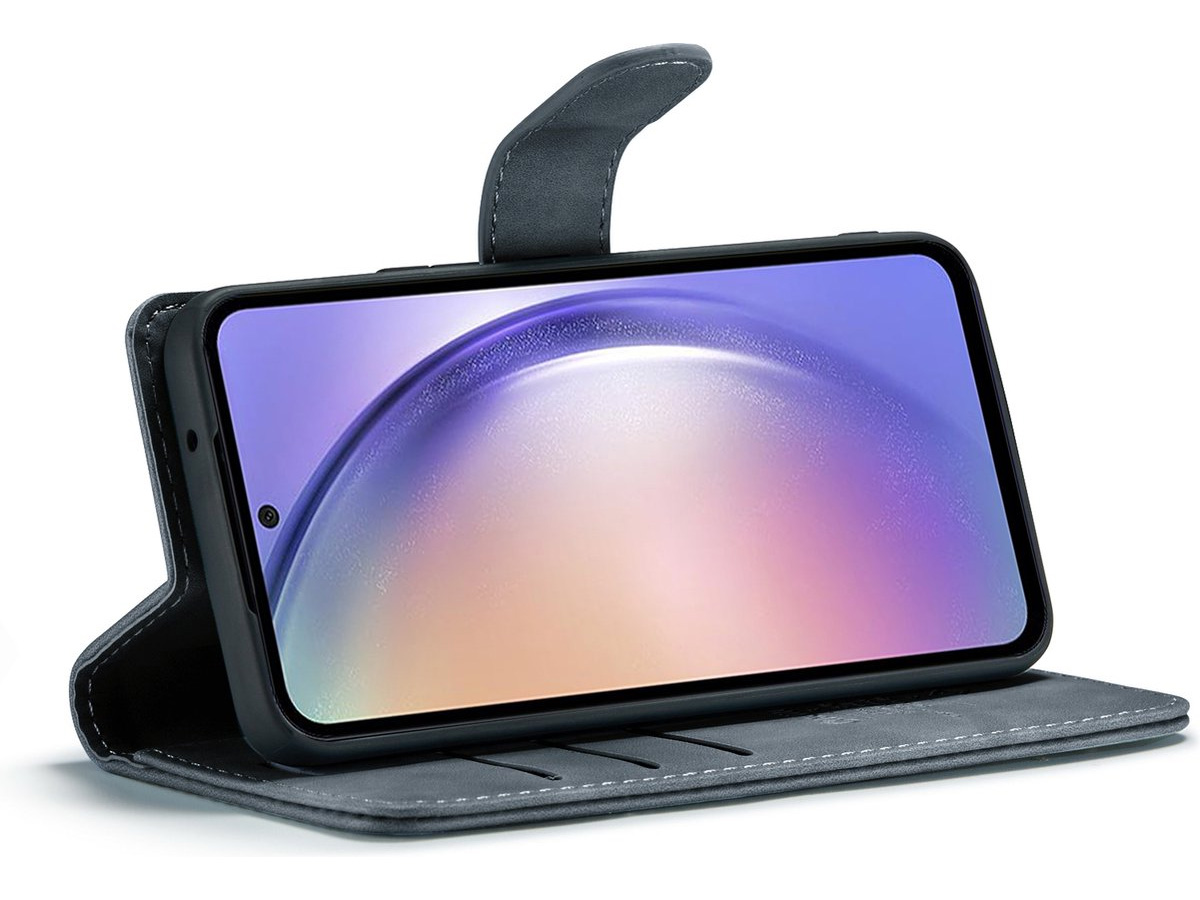 CaseMania 2in1 Magnetic Bookcase Grijs - Samsung Galaxy A15 Hoesje