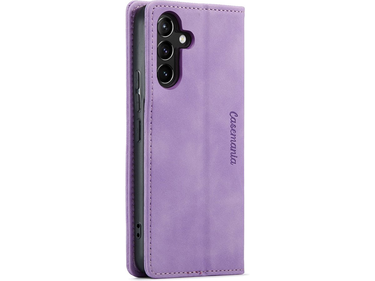 CaseMania Vintage Slim Bookcase Lila Paars - Samsung Galaxy A15 hoesje