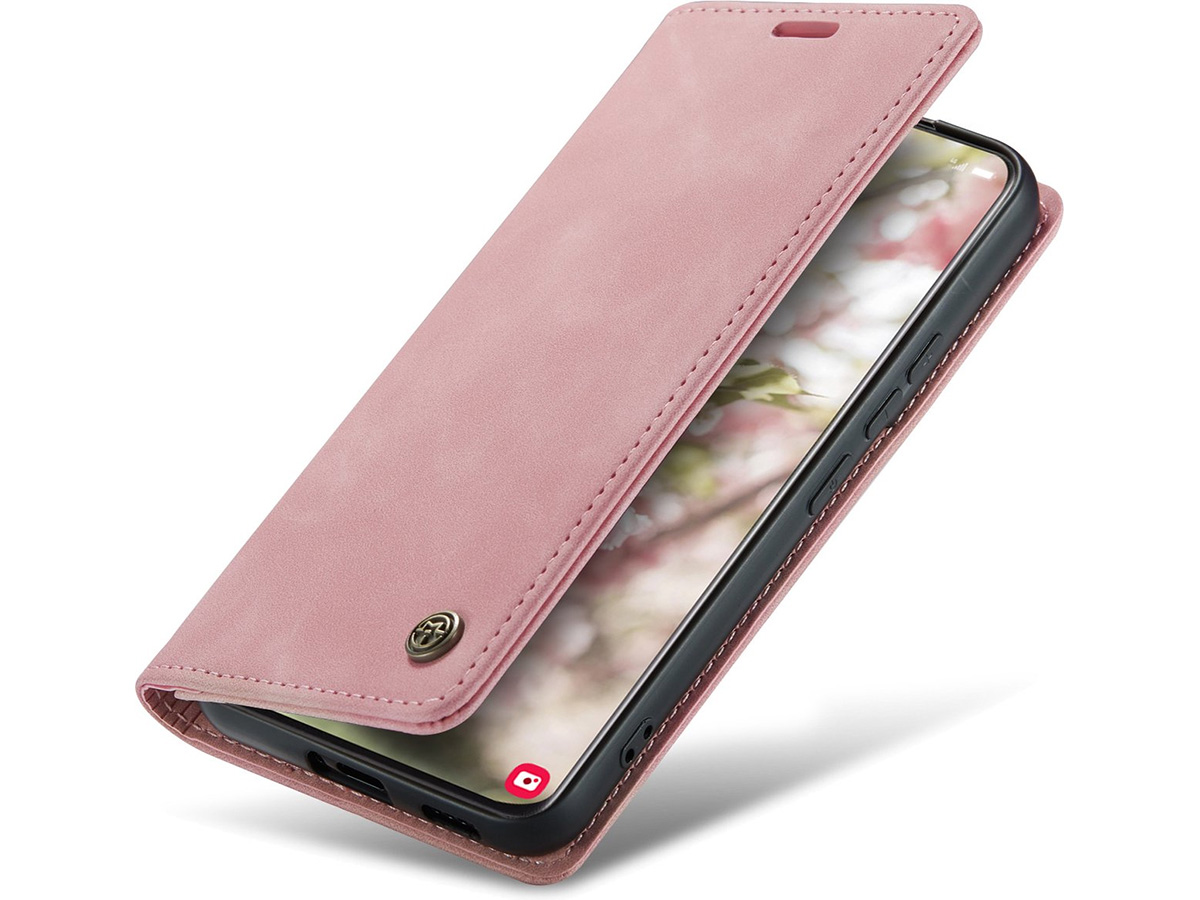 CaseMania Vintage Slim Bookcase Roze - Samsung Galaxy A15 hoesje