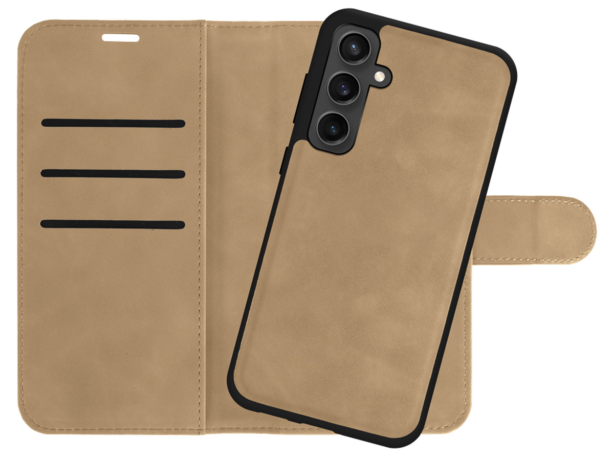 Just in Case Magnetic 2-in-1 Wallet Folio Bruin - Samsung Galaxy A15 hoesje