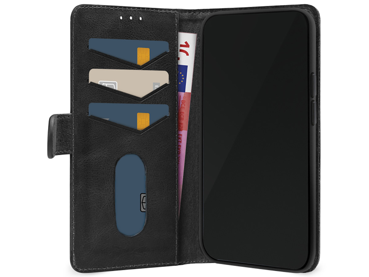 Mobilize Leather Wallet Zwart - Samsung Galaxy A15 Hoesje Leer