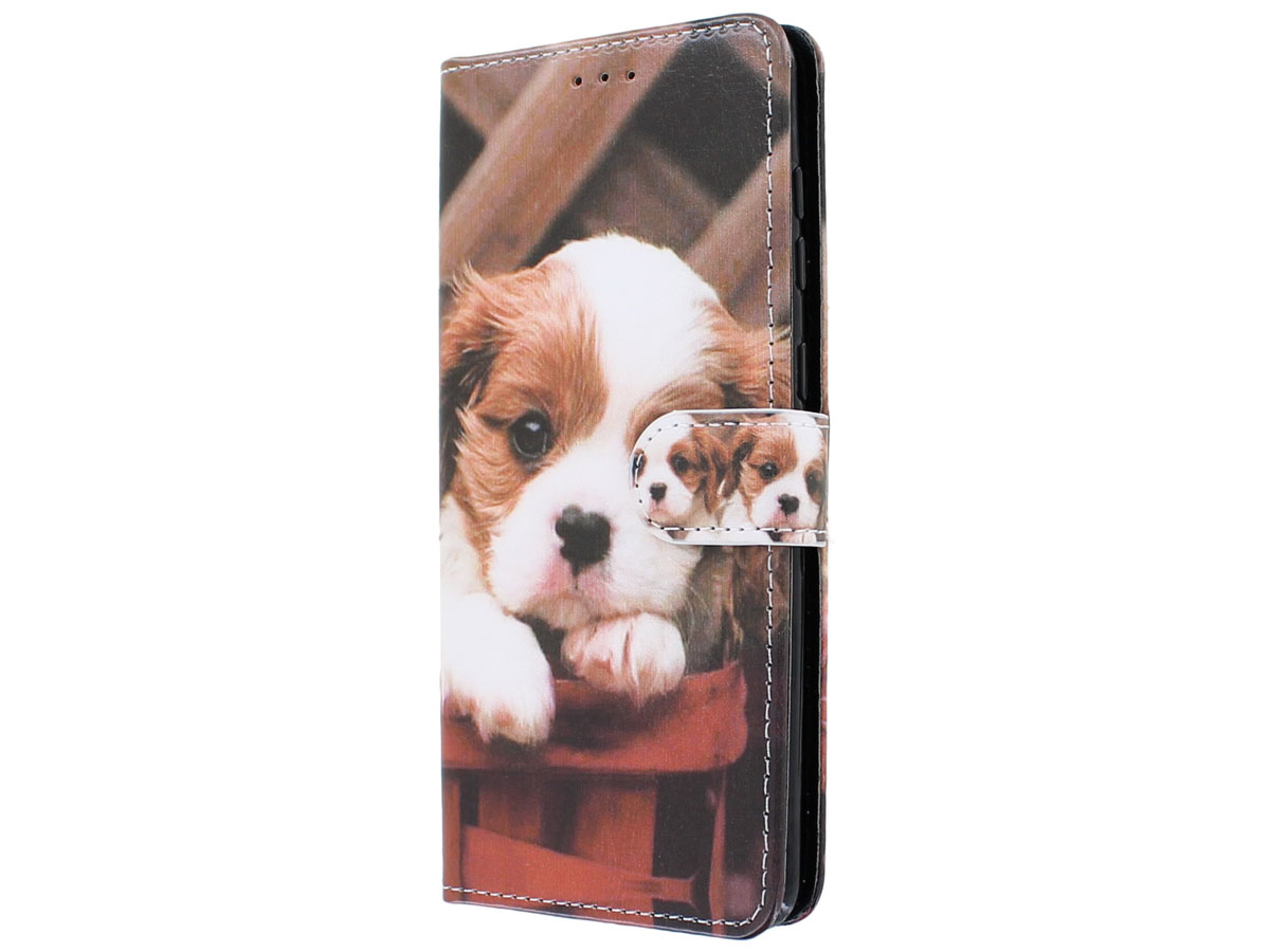 Book Case Mapje Hond Puppy - Samsung Galaxy A21s hoesje