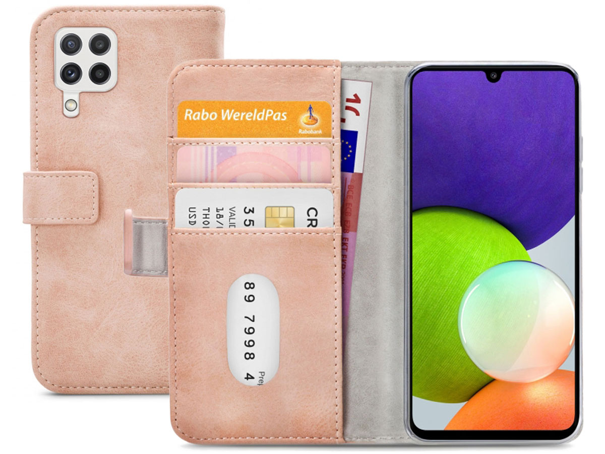 Mobilize Elite Walletbook Roze - Samsung Galaxy A22 4G hoesje