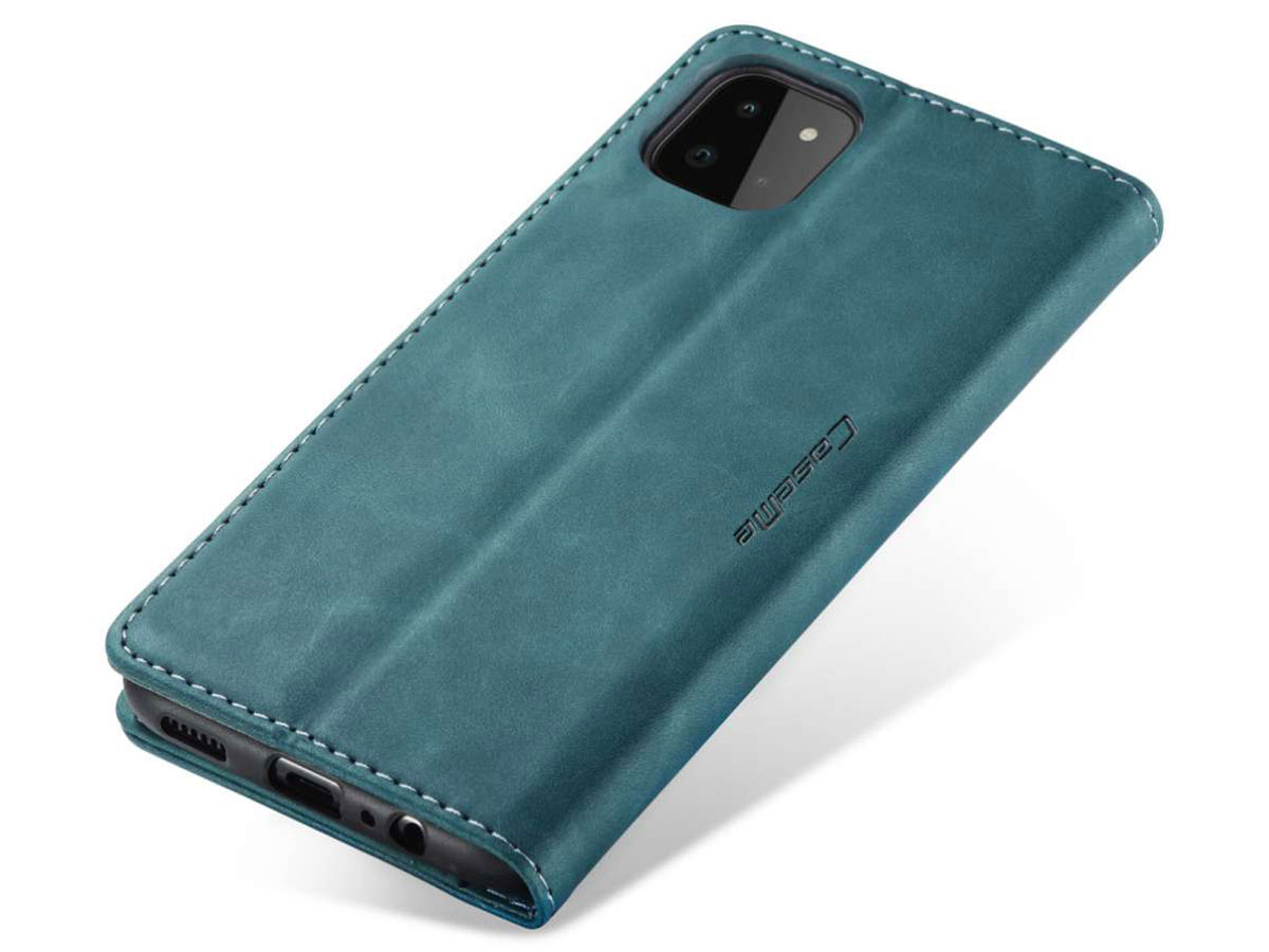 CaseMe Vintage BookCase Blauw - Samsung Galaxy A22 5G hoesje