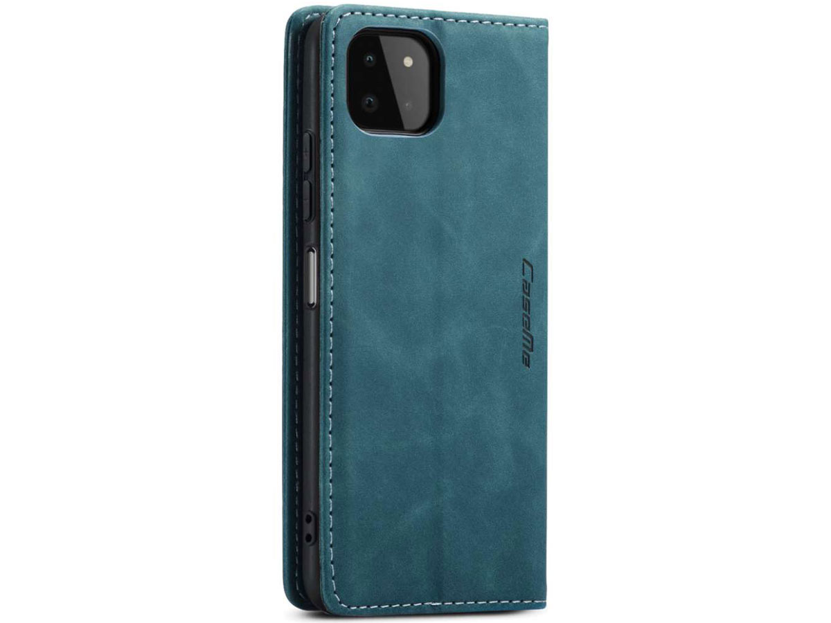 CaseMe Vintage BookCase Blauw - Samsung Galaxy A22 5G hoesje