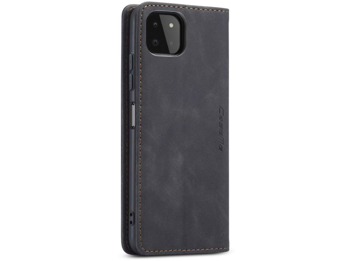 CaseMe Vintage BookCase Zwart - Samsung Galaxy A22 5G hoesje