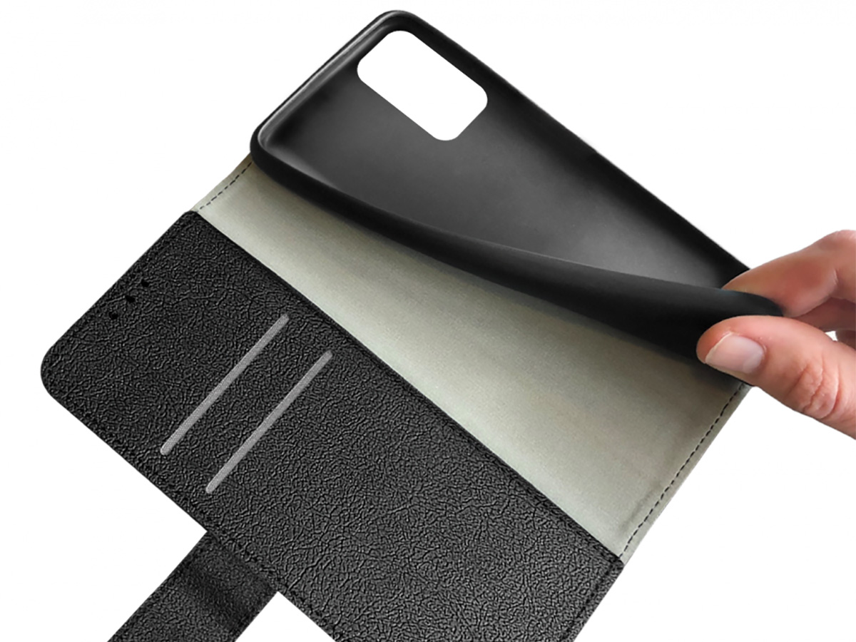 Just in Case Card Wallet Case Zwart - Samsung Galaxy A23 hoesje