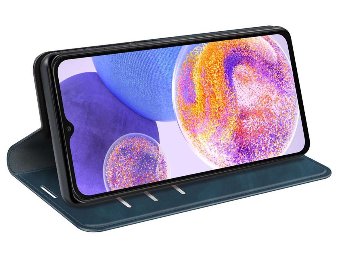 Just in Case Slim Wallet Case Blauw - Samsung Galaxy A23 hoesje