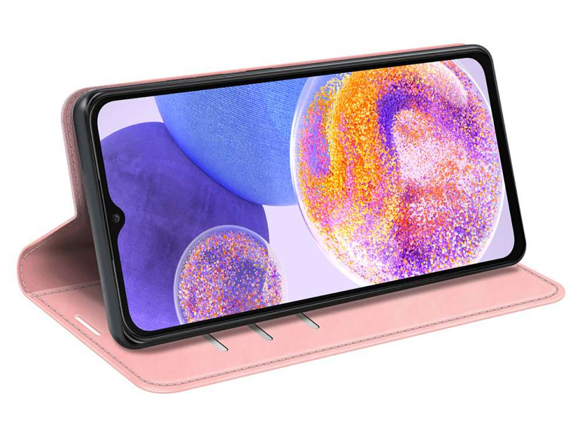 Just in Case Slim Wallet Case Roze - Samsung Galaxy A23 hoesje
