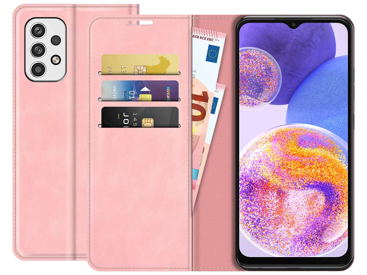 Just in Case Slim Wallet Case Roze - Samsung Galaxy A23 hoesje