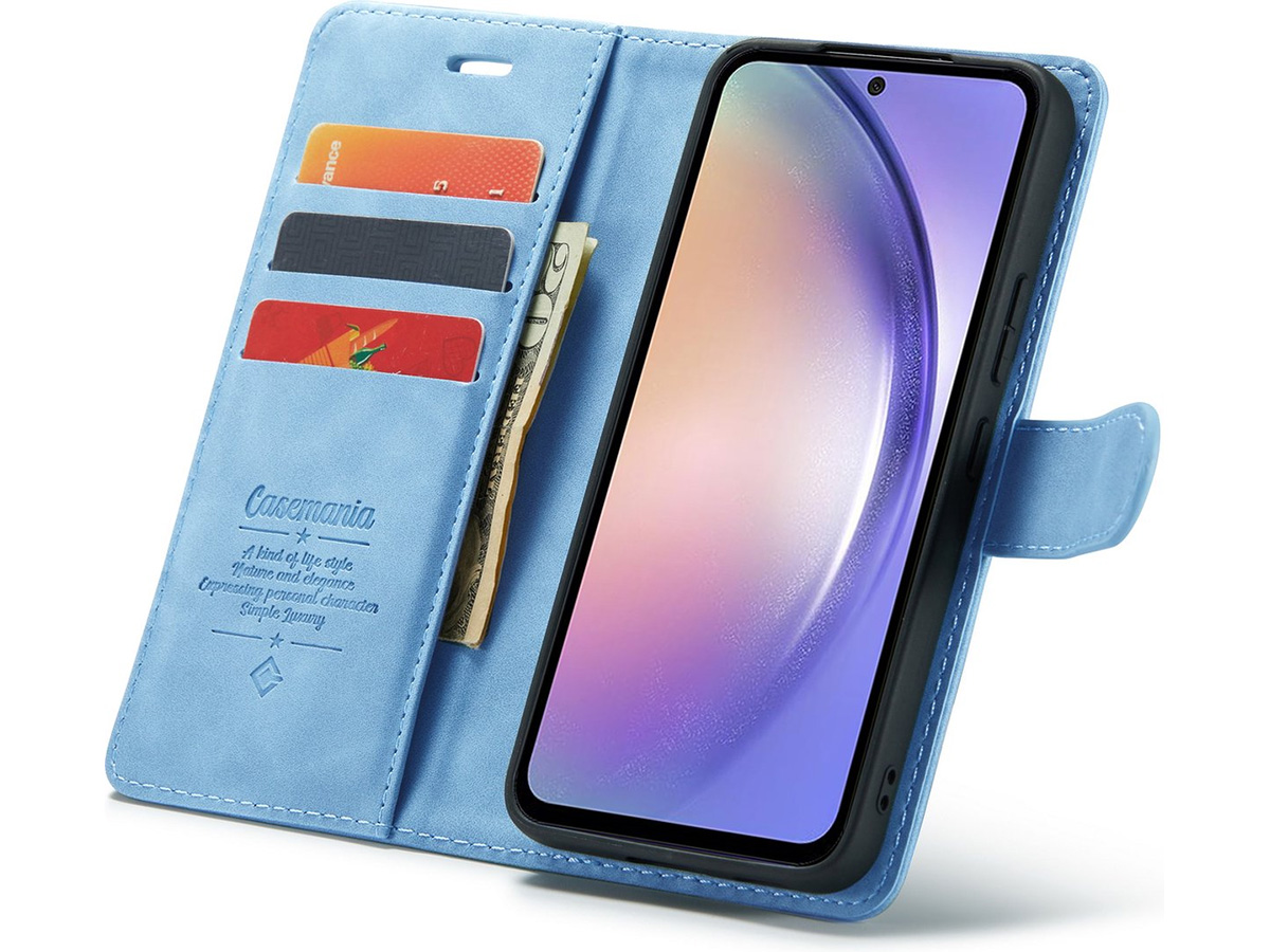 CaseMania 2in1 Magnetic Bookcase Lichtblauw - Samsung Galaxy A24 Hoesje