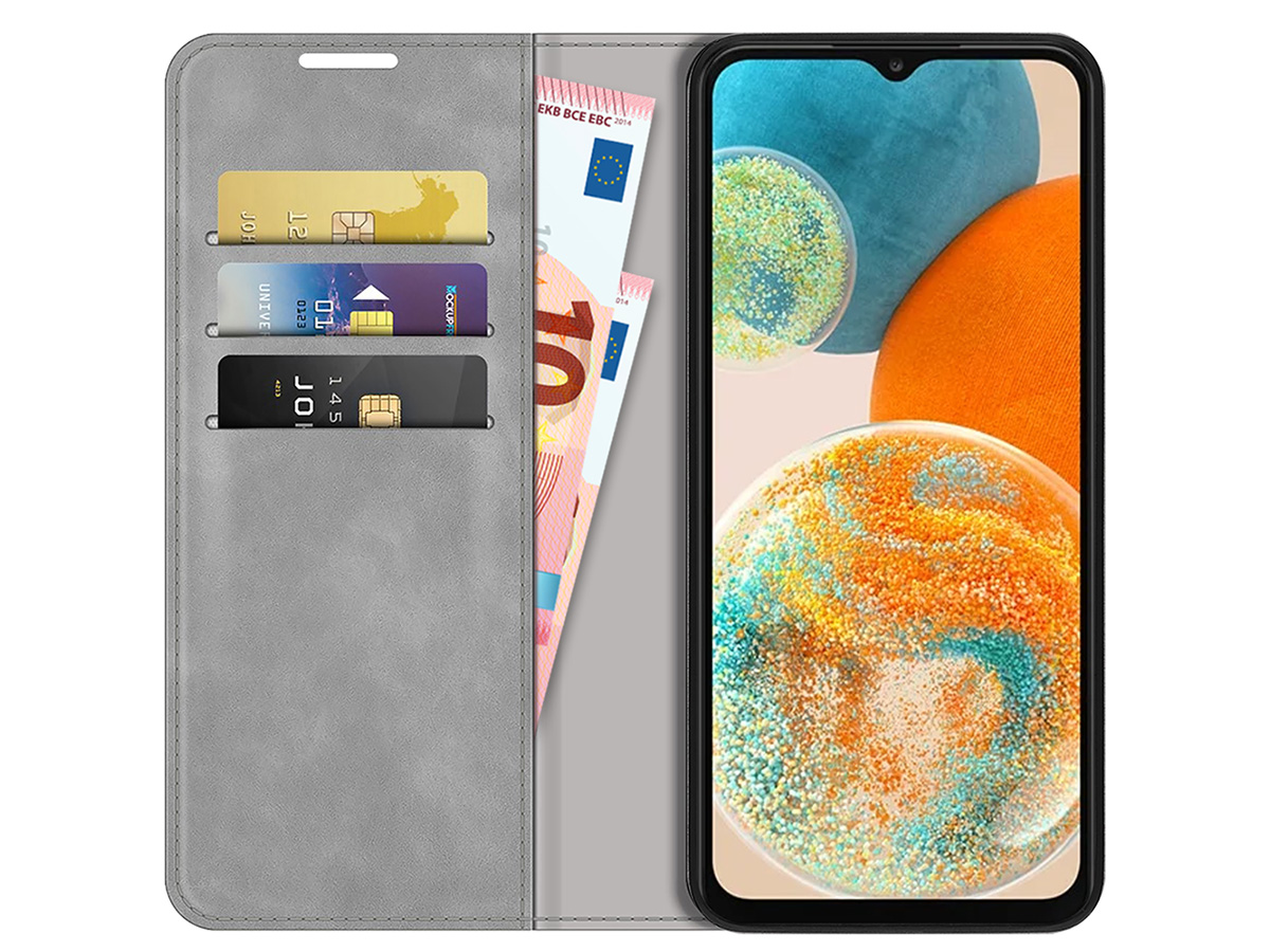 Just in Case Slim Wallet Case Grijs - Samsung Galaxy A24 hoesje