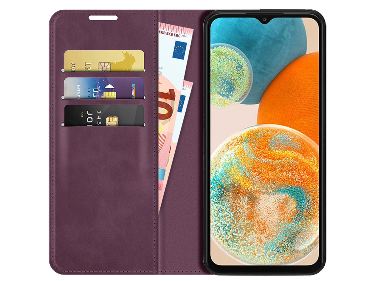 Just in Case Slim Wallet Case Paars - Samsung Galaxy A24 hoesje