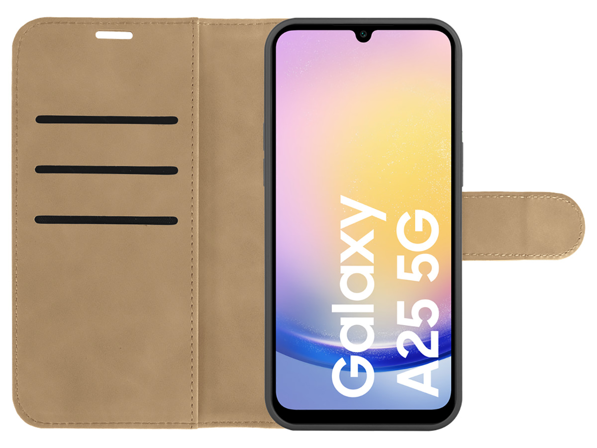 Just in Case Magnetic 2-in-1 Wallet Folio Bruin - Samsung Galaxy A25 hoesje