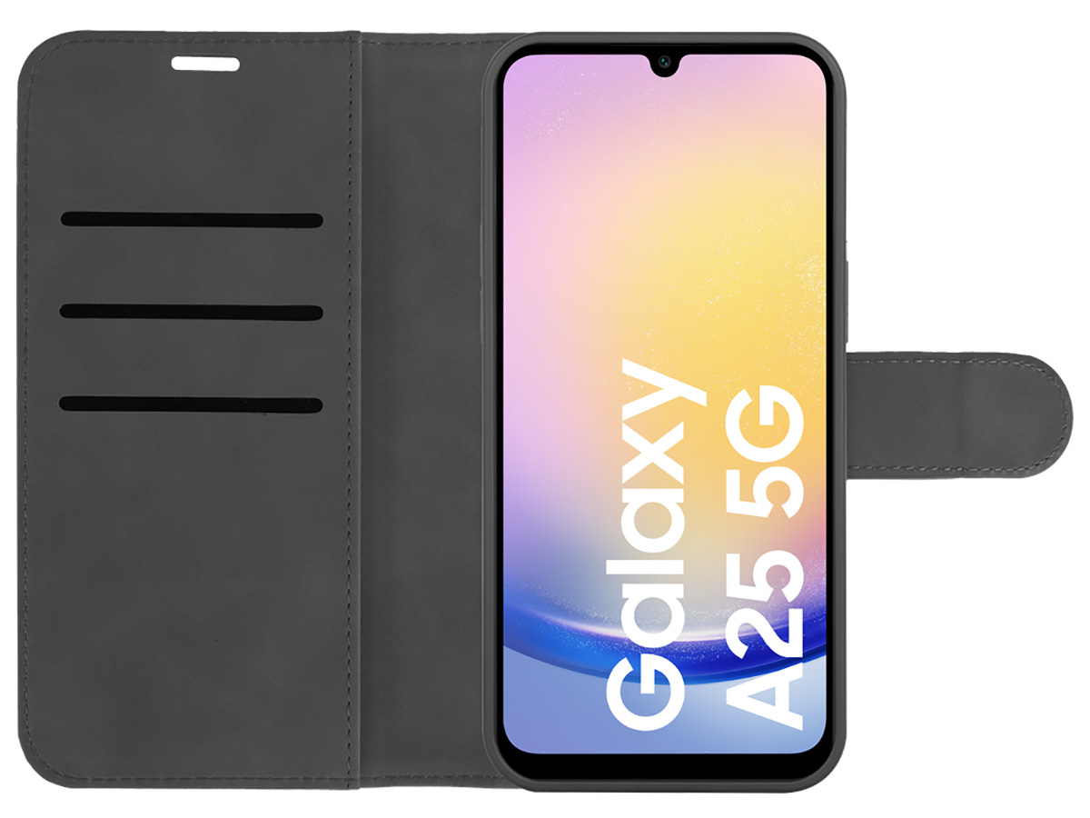 Just in Case Magnetic 2-in-1 Wallet Folio Zwart - Samsung Galaxy A25 hoesje