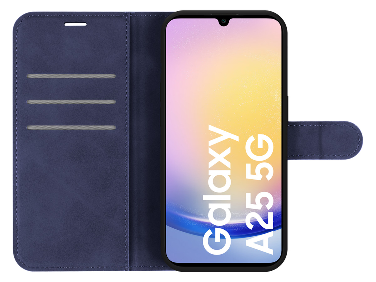 Just in Case Premium Wallet Folio Donkerblauw - Samsung Galaxy A25 hoesje