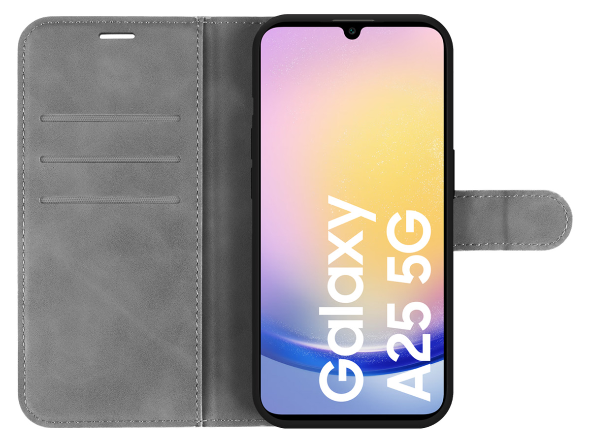 Just in Case Premium Wallet Folio Grijs - Samsung Galaxy A25 hoesje