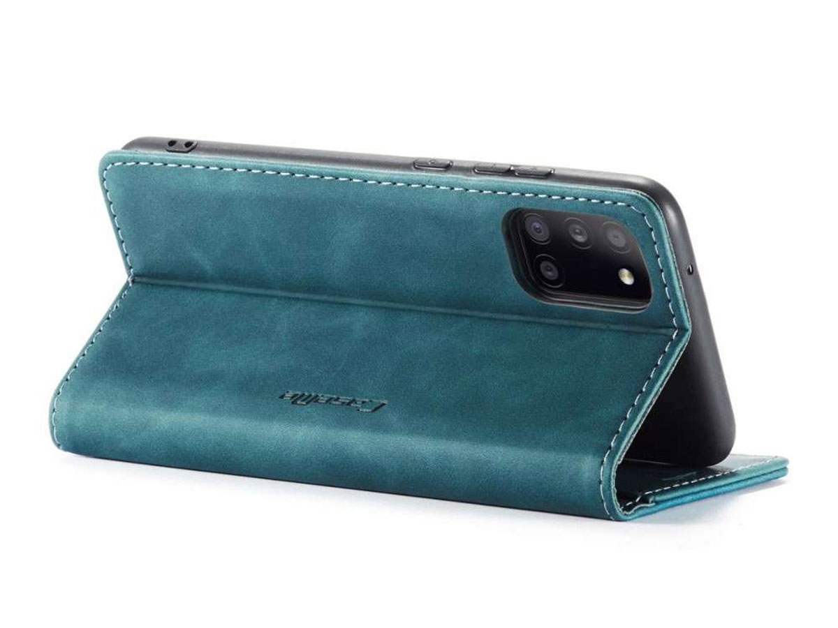 CaseMe Vintage BookCase Blauw - Samsung Galaxy A31 hoesje