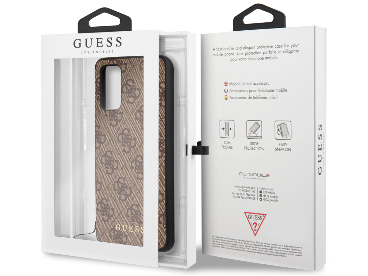 Guess Monogram Charm Case Bruin - Samsung Galaxy A32 4G hoesje