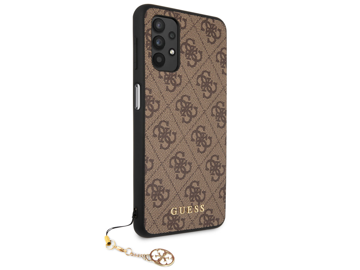 Guess Monogram Charm Case Bruin - Samsung Galaxy A32 4G hoesje