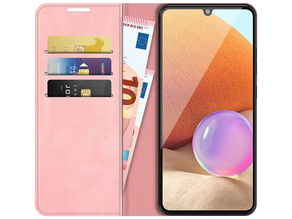 Just in Case Magnetic BookCase Roze - Samsung Galaxy A32 4G hoesje
