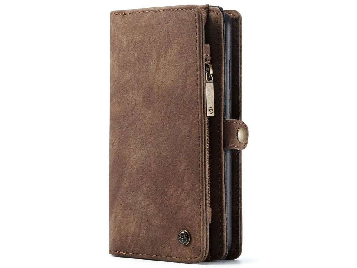 CaseMe 2in1 Wallet Ritsvak Case Bruin - Samsung Galaxy A32 5G Hoesje