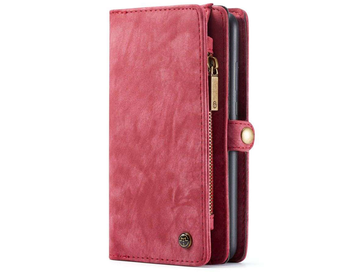 CaseMe 2in1 Wallet Ritsvak Case Rood - Samsung Galaxy A32 5G Hoesje