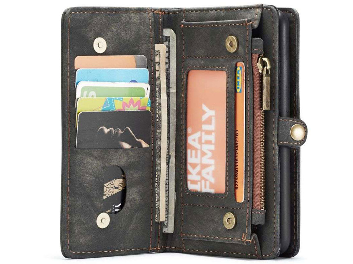 CaseMe 2in1 Wallet Ritsvak Case Zwart - Samsung Galaxy A32 5G Hoesje