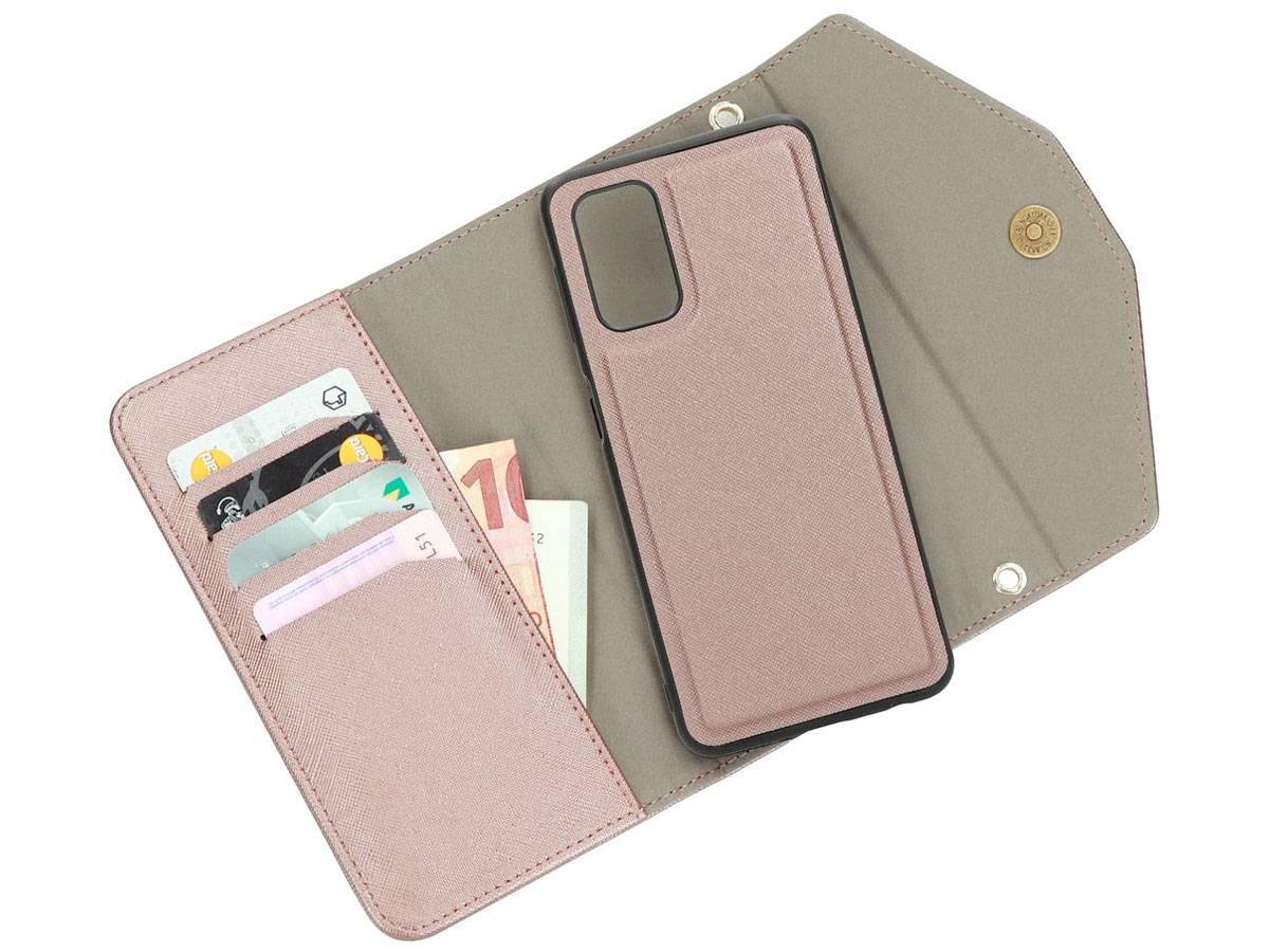 Casetastic Saffiano 2in1 Clutch Case Rosé - Samsung Galaxy A32 5G hoesje