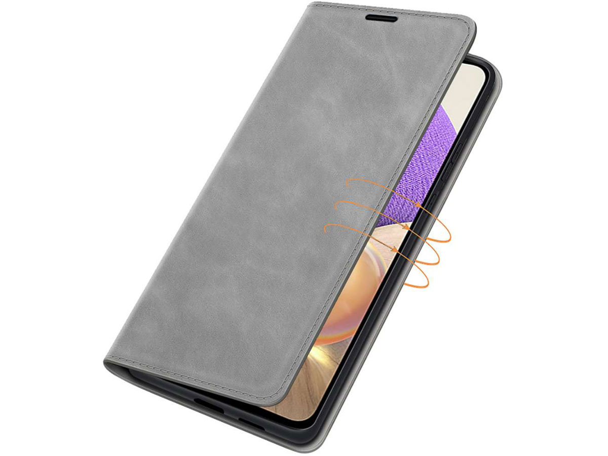 Just in Case Magnetic BookCase Grijs - Samsung Galaxy A32 5G hoesje