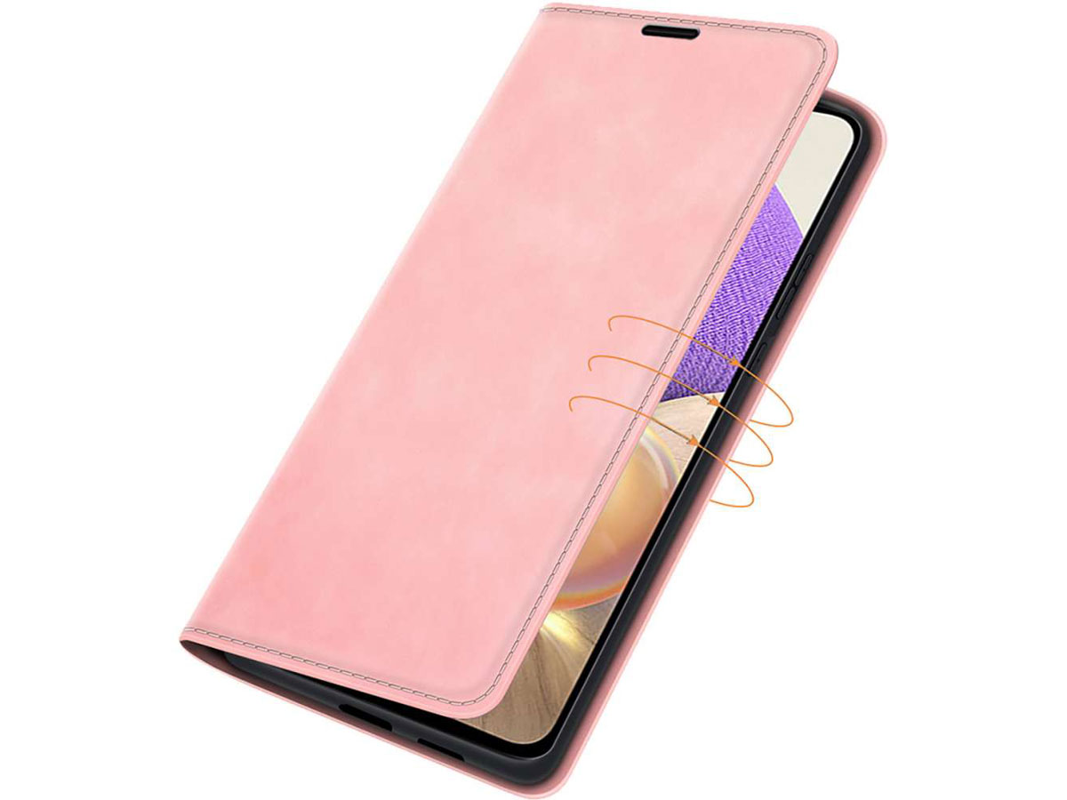 Just in Case Magnetic BookCase Roze - Samsung Galaxy A32 5G hoesje