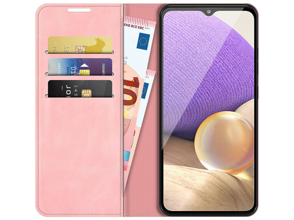Just in Case Magnetic BookCase Roze - Samsung Galaxy A32 5G hoesje