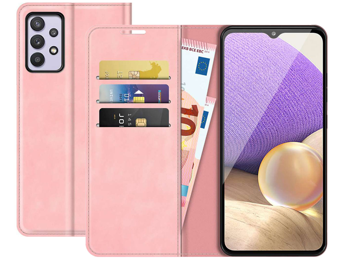 Just in Case Magnetic BookCase Roze - Samsung Galaxy A32 5G hoesje