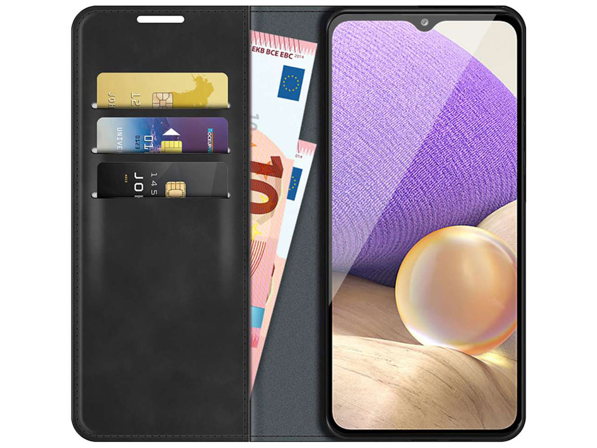 Just in Case Magnetic BookCase Zwart - Samsung Galaxy A32 5G hoesje