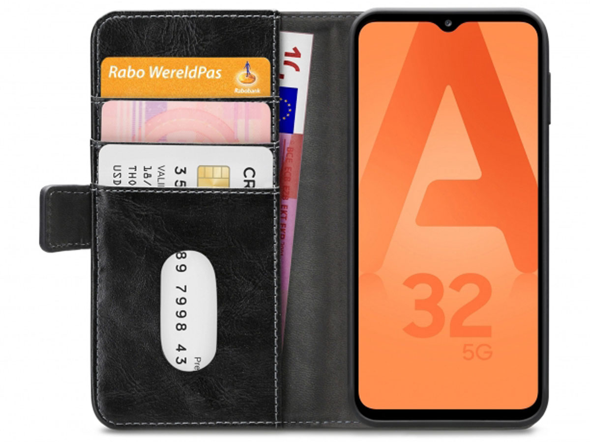 Mobilize Elite Walletbook Zwart - Samsung Galaxy A32 5G hoesje