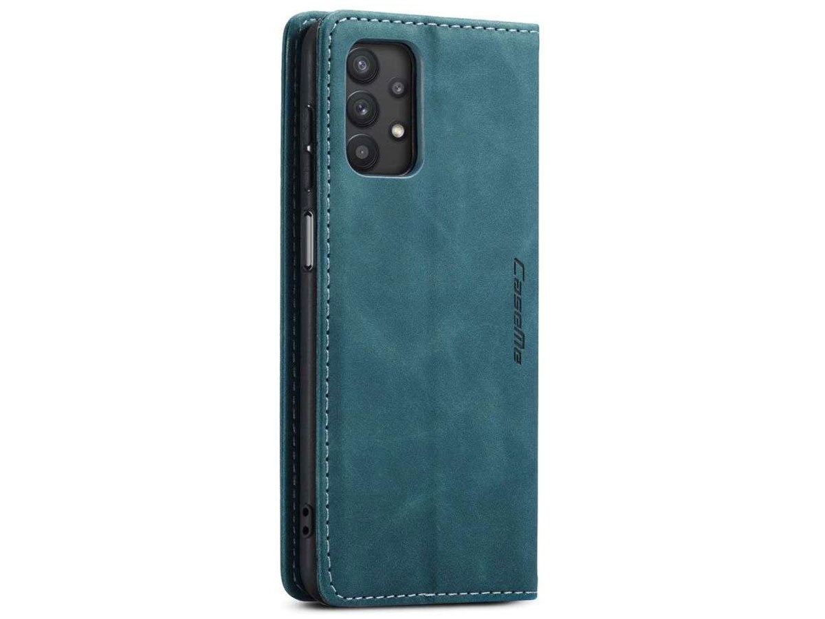 CaseMe Vintage BookCase Blauw - Samsung Galaxy A32 5G hoesje