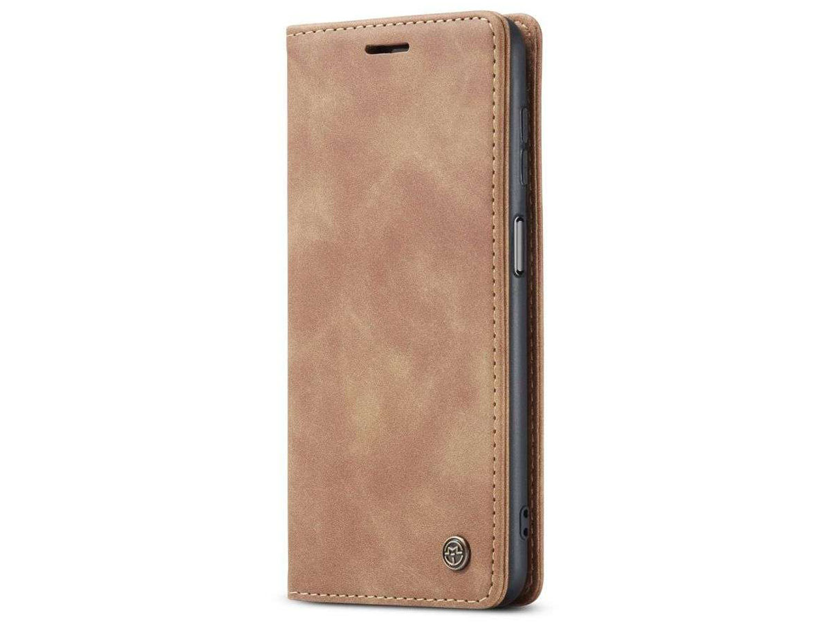 CaseMe Vintage BookCase Tan - Samsung Galaxy A32 5G hoesje