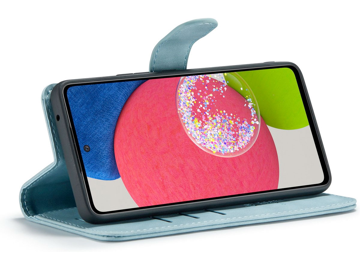 CaseMe 2in1 Magnetic Bookcase Aqua - Samsung Galaxy A33 Hoesje