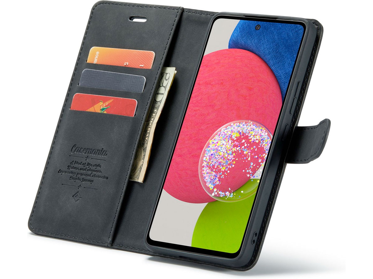 CaseMe 2in1 Magnetic Bookcase Zwart - Samsung Galaxy A33 Hoesje