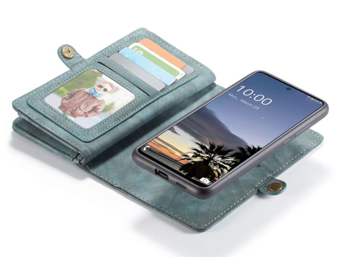 CaseMe 2in1 Wallet Ritsvak Case Blauw - Samsung Galaxy A33 Hoesje