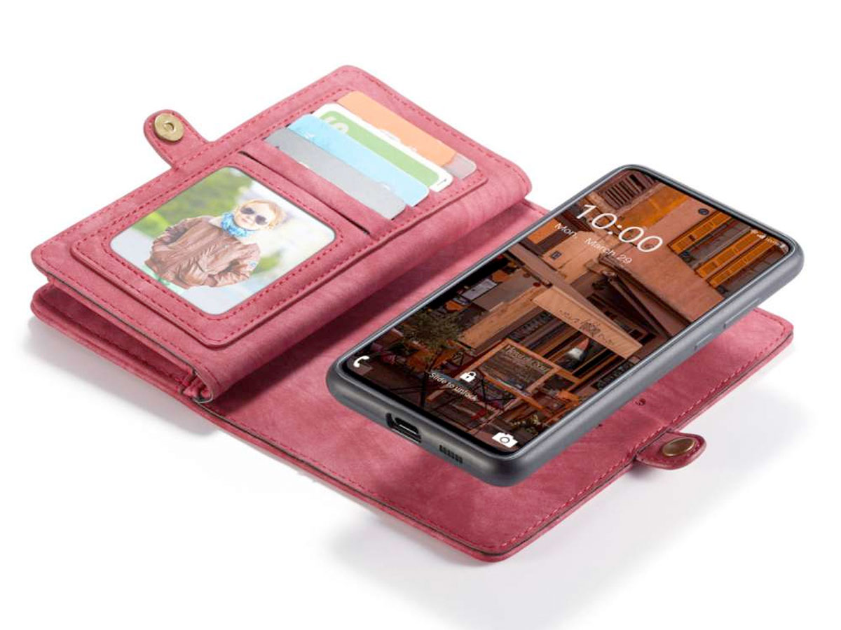 CaseMe 2in1 Wallet Ritsvak Case Rood - Samsung Galaxy A33 Hoesje