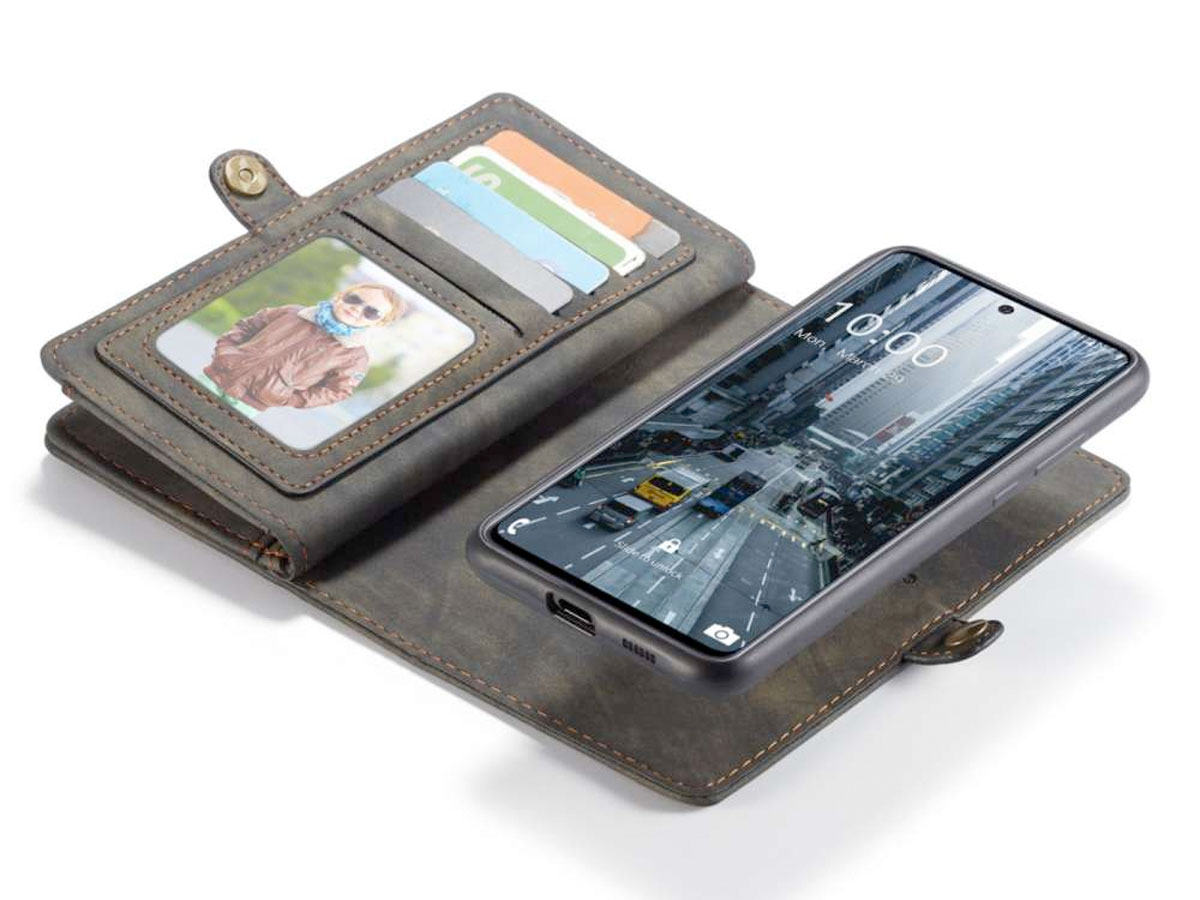 CaseMe 2in1 Wallet Ritsvak Case Zwart - Samsung Galaxy A33 Hoesje