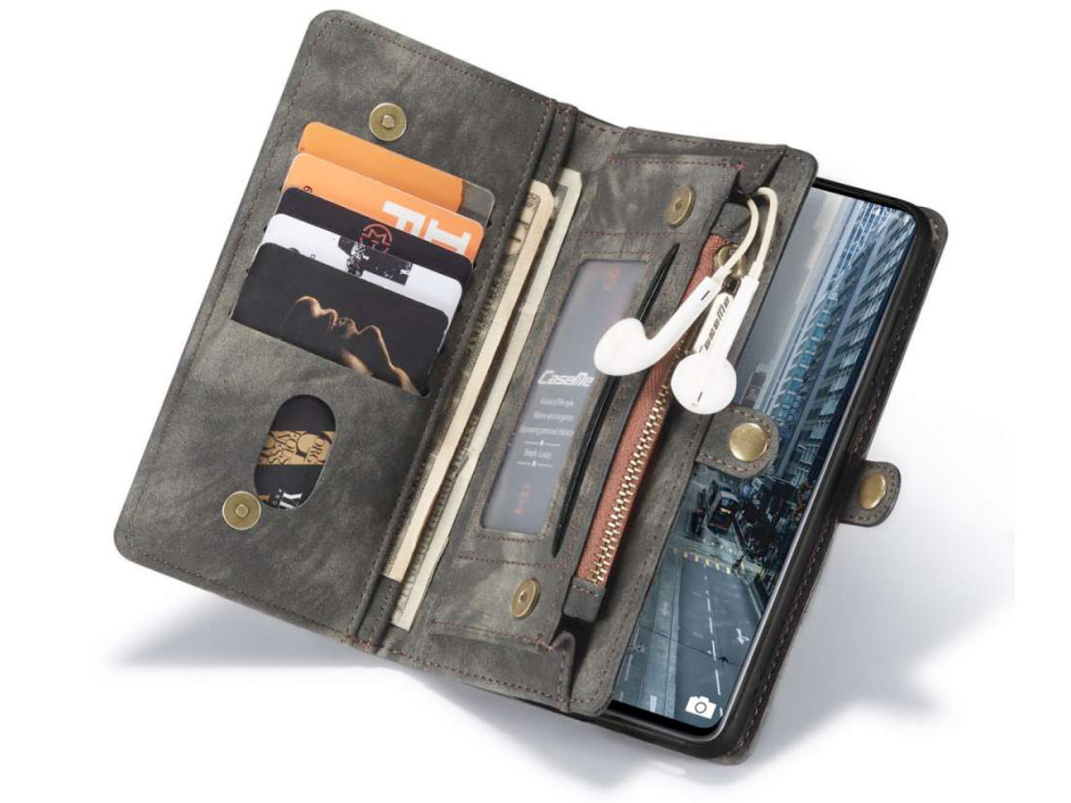 CaseMe 2in1 Wallet Ritsvak Case Zwart - Samsung Galaxy A33 Hoesje