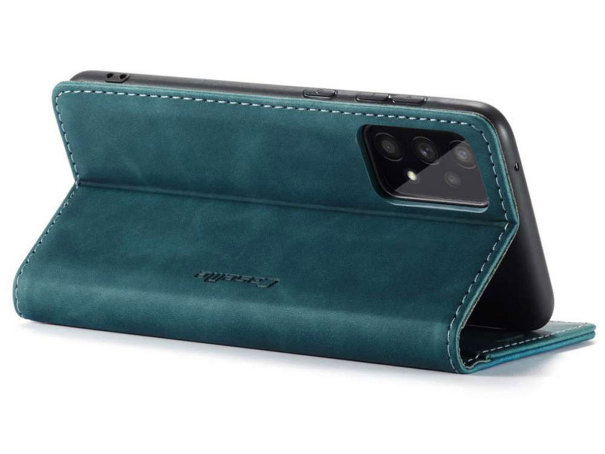 CaseMe Vintage BookCase Blauw - Samsung Galaxy A33 hoesje