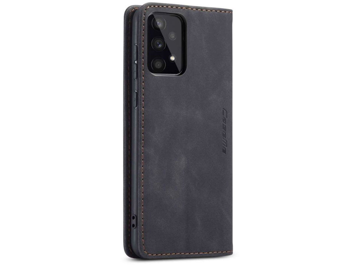 CaseMe Vintage BookCase Zwart - Samsung Galaxy A33 hoesje