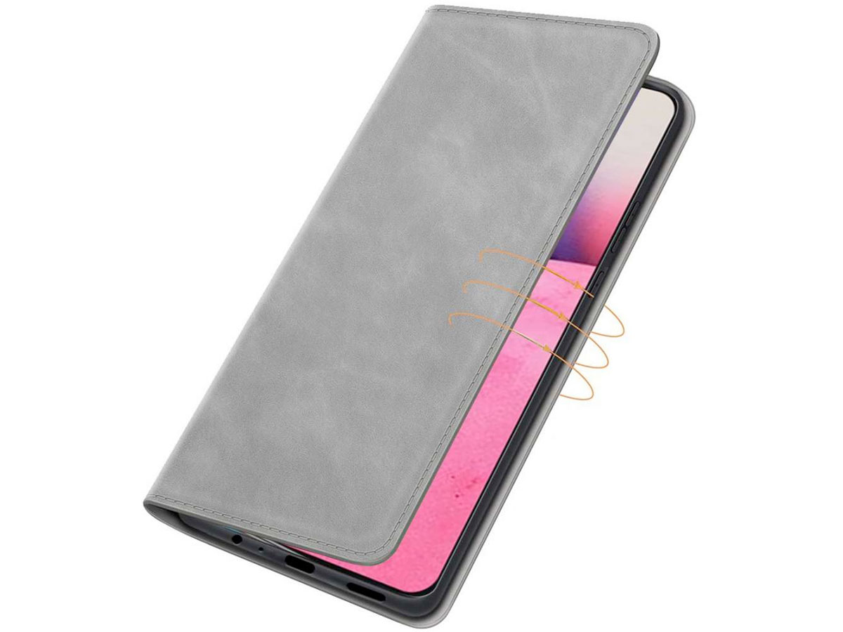 Just in Case Slim BookCase Grijs - Samsung Galaxy A33 5G hoesje