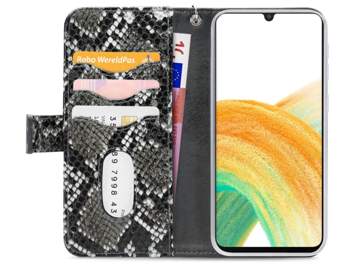 Mobilize 2in1 Zipper Case Black Snake - Samsung Galaxy A33 hoesje