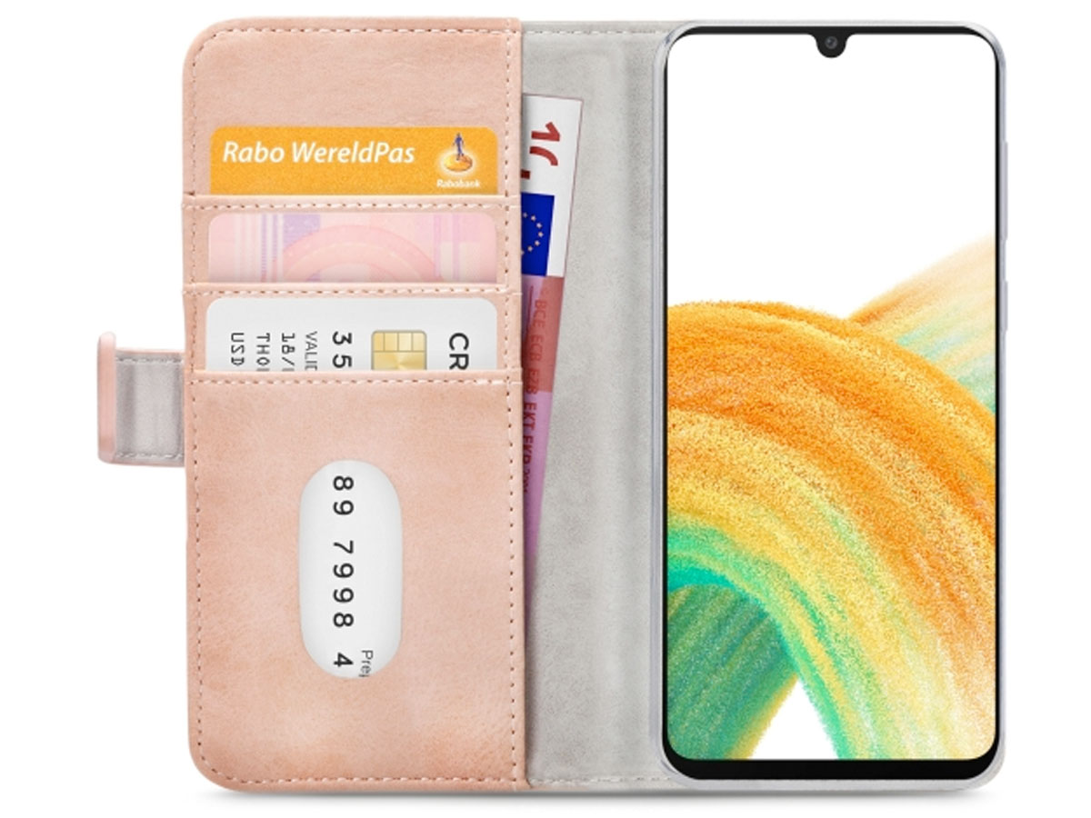 Mobilize Elite Walletbook Roze - Samsung Galaxy A33 hoesje