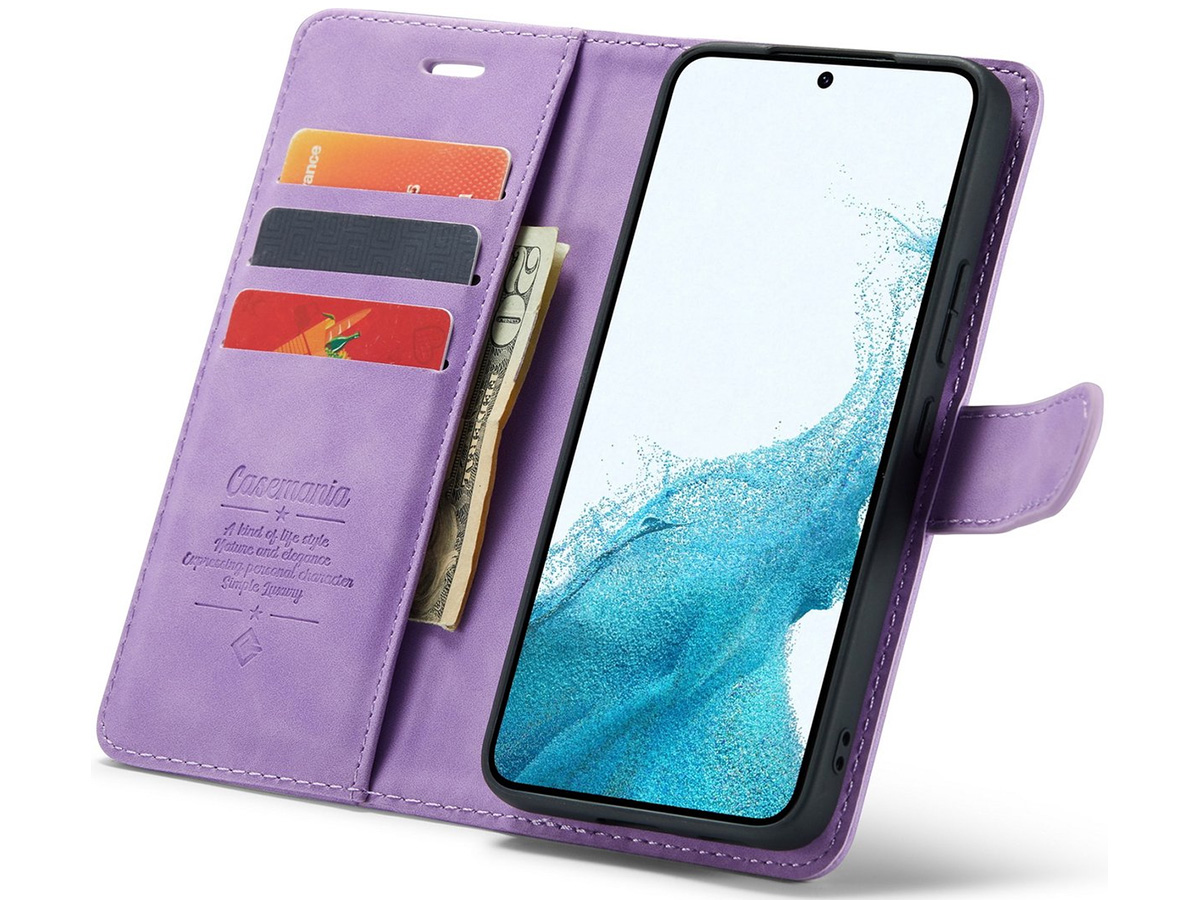 CaseMania 2in1 Magnetic Bookcase Lila Paars - Samsung Galaxy A34 Hoesje