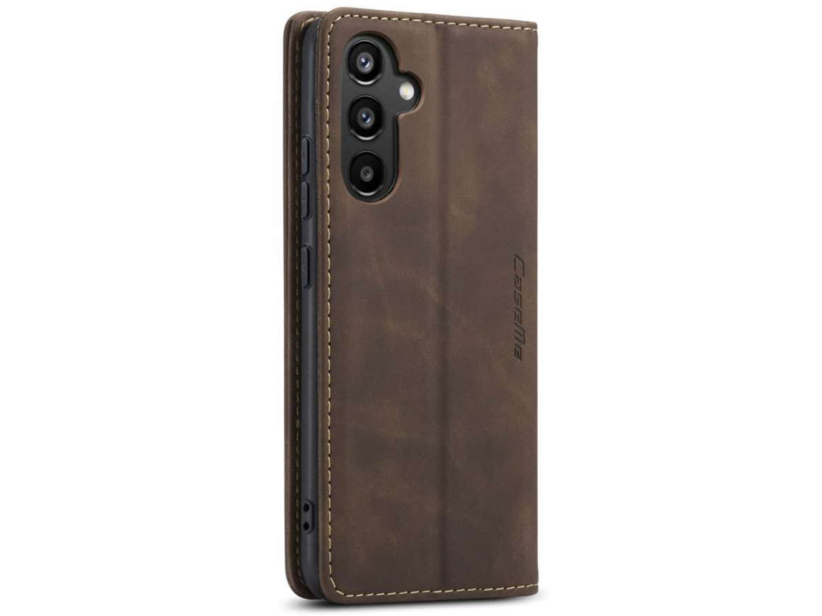 CaseMania Vintage Slim Bookcase Bruin - Samsung Galaxy A34 hoesje